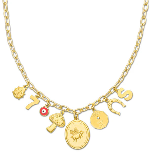 Personalized Lilly Charm Necklace with Custom Zodiac and Initial | HART