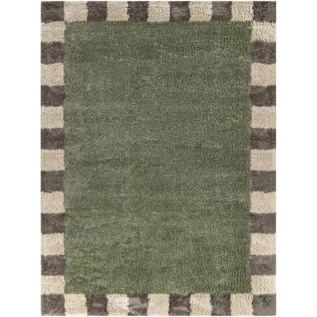 Balta Rugs Franklin Geometric Medium Plush Shag Area Rug Green | Target