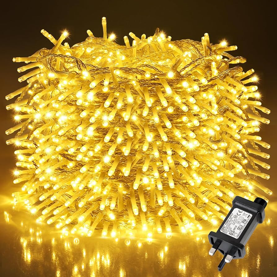 LEDYA Fairy Lights Plug in, 30M/98FT 300 LED Warm White String Lights Mains Powered, IP44 Waterpr... | Amazon (UK)