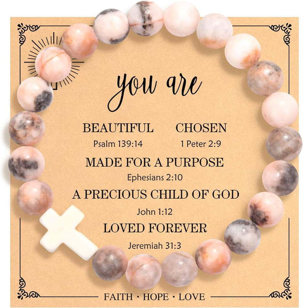 Christian Easter Gifts for Women, Easter Basket Stuffers Cross Bracelet, Inspirational Religious ... | Amazon (US)
