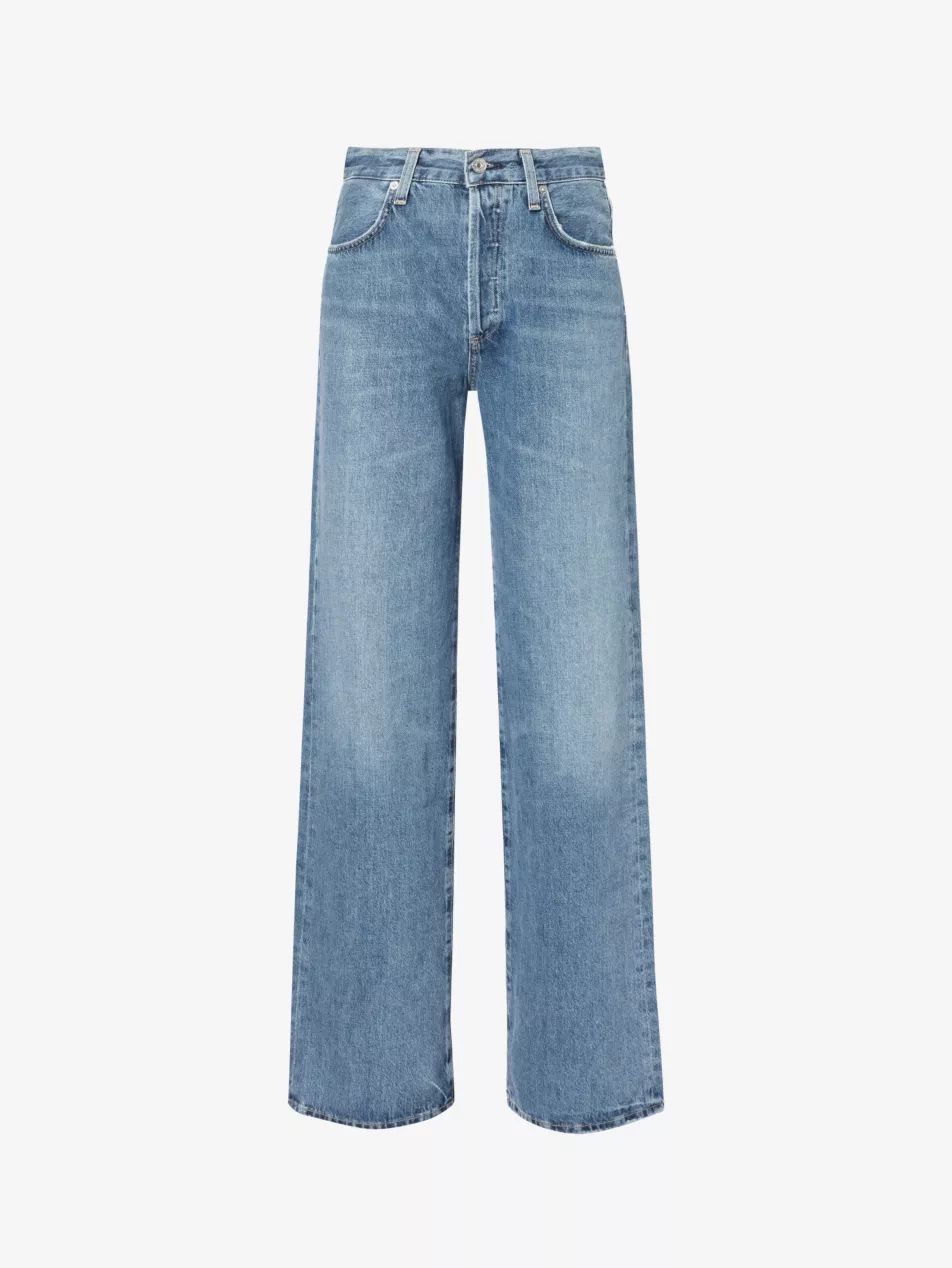 Annina wide-leg mid-rise recycled-denim jeans | Selfridges
