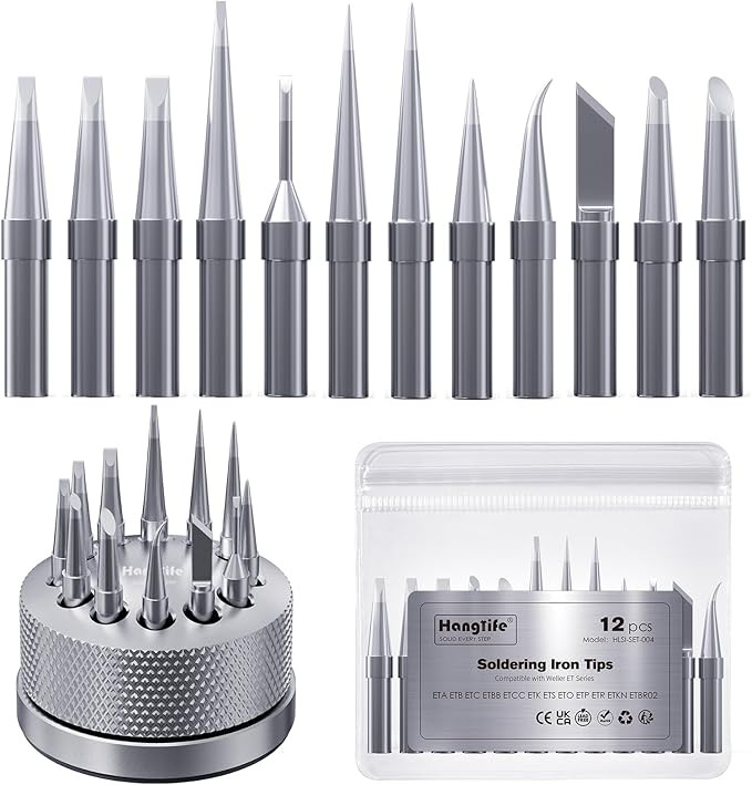 HANGLIFE ET Soldering Iron Tips with Tips Holder for Weller WE1010NA WES51/50 WESD51 WCC101 PES51... | Amazon (CA)