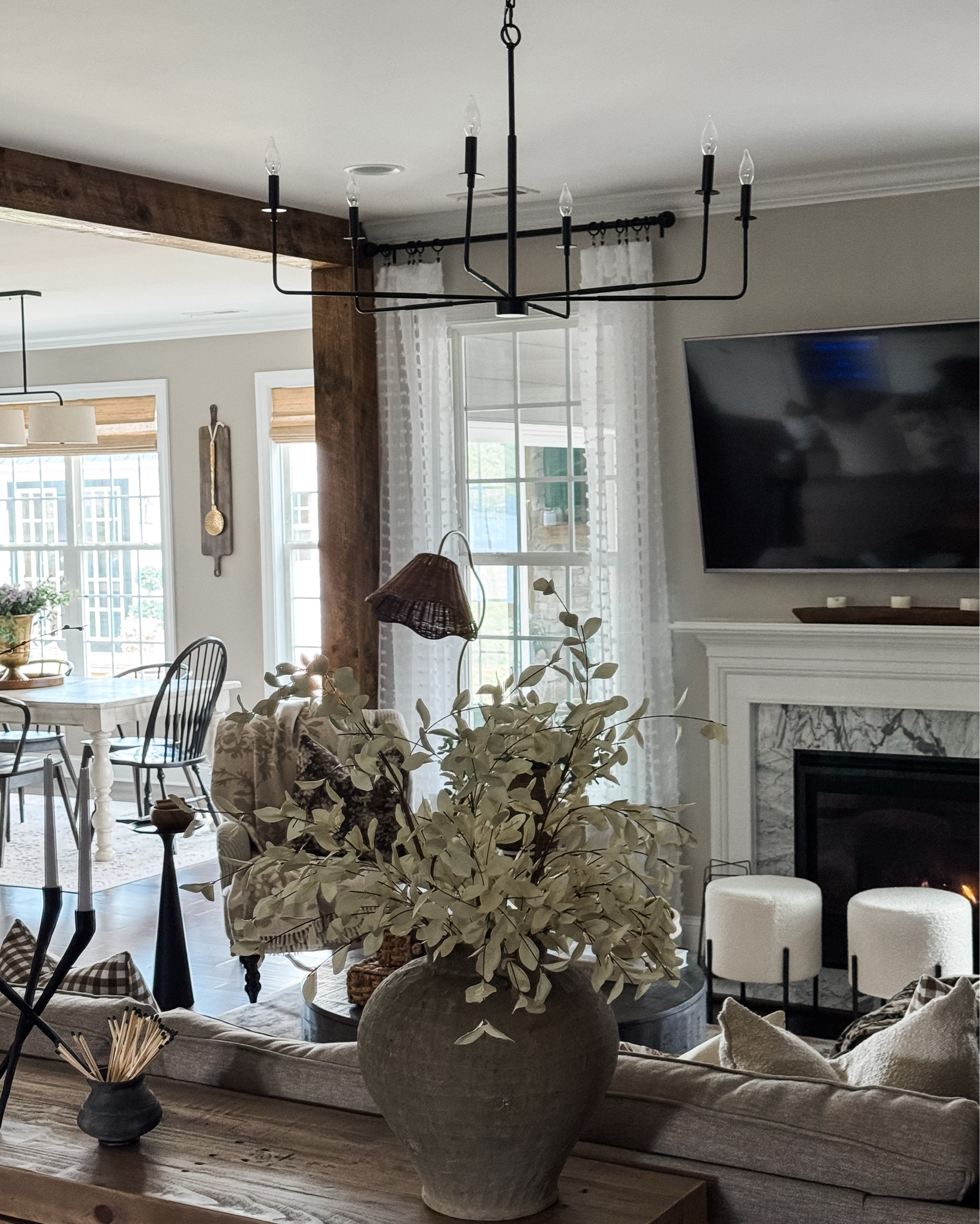 My Spring Living Room

This candelabra really is that good!! I was obsessed the minute I saw it. It makes quite the statement in my spring living room🥰

Black candelabra, console table, ottomans, vintage wood bowl, glass cylinder, pussy Willow stems, pillow covers, pillow inserts, round coffee table, woven storage boxes, neutral area rug, vase, spring stems, vintage clay pot, matches, chandelier, floor lamp with woven shade, island pendants, boucle stools

#LTKHome #LTKSeasonal #LTKstorytime