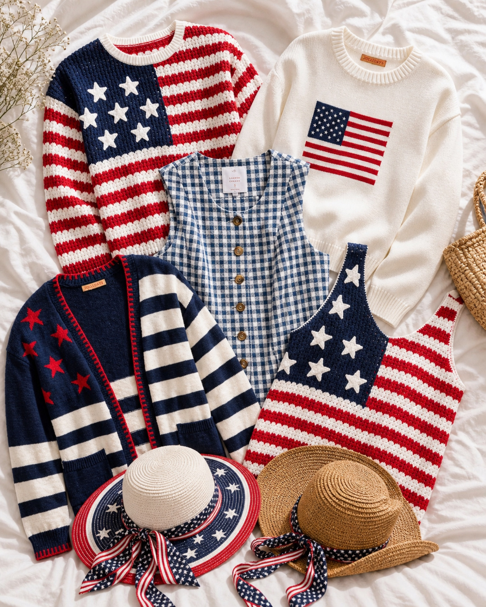 The cutest Memorial Day & 4th of July finds from Kohl’s 🇺🇸🤍

These red, white, and blue tops + hats are perfect for creating easy, festive outfits for summer holidays, BBQs, and everyday wear.

Featuring:
• patriotic sweaters
• American flag tops
• striped & gingham tops
• summer hats & accessories

Perfect for:
• 4th of July outfits
• Memorial Day outfits
• red white and blue outfits
• summer outfit ideas
• casual holiday looks
• vacation outfits

#LTKSeasonal #LTKootd #LTKgrwm