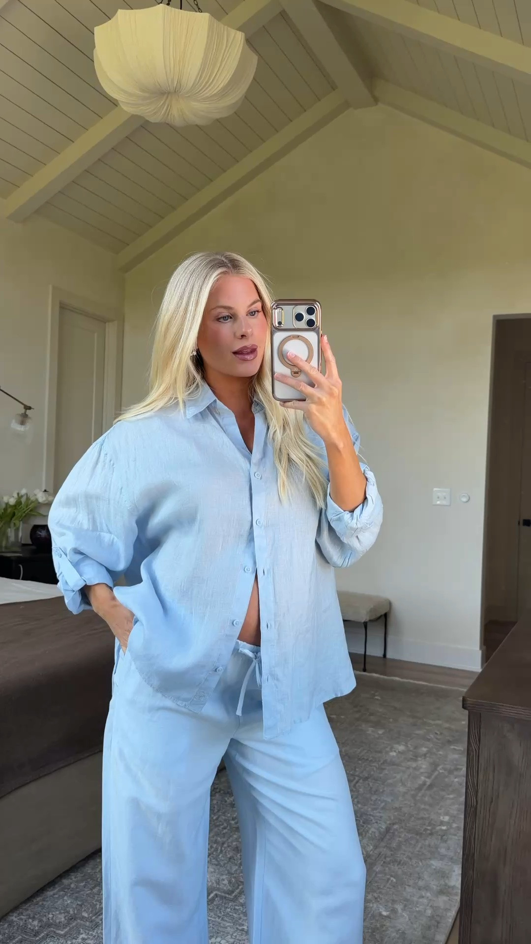 SIZE: medium in top and pants (sized up in both for pregnancy)! #kathleenpost

Casual chic, bump friendly, maternity look, MDW outfit, summer outfit, spring transition look, summer matching sets, linen set

#LTKBump #LTKSeasonal #LTKootd