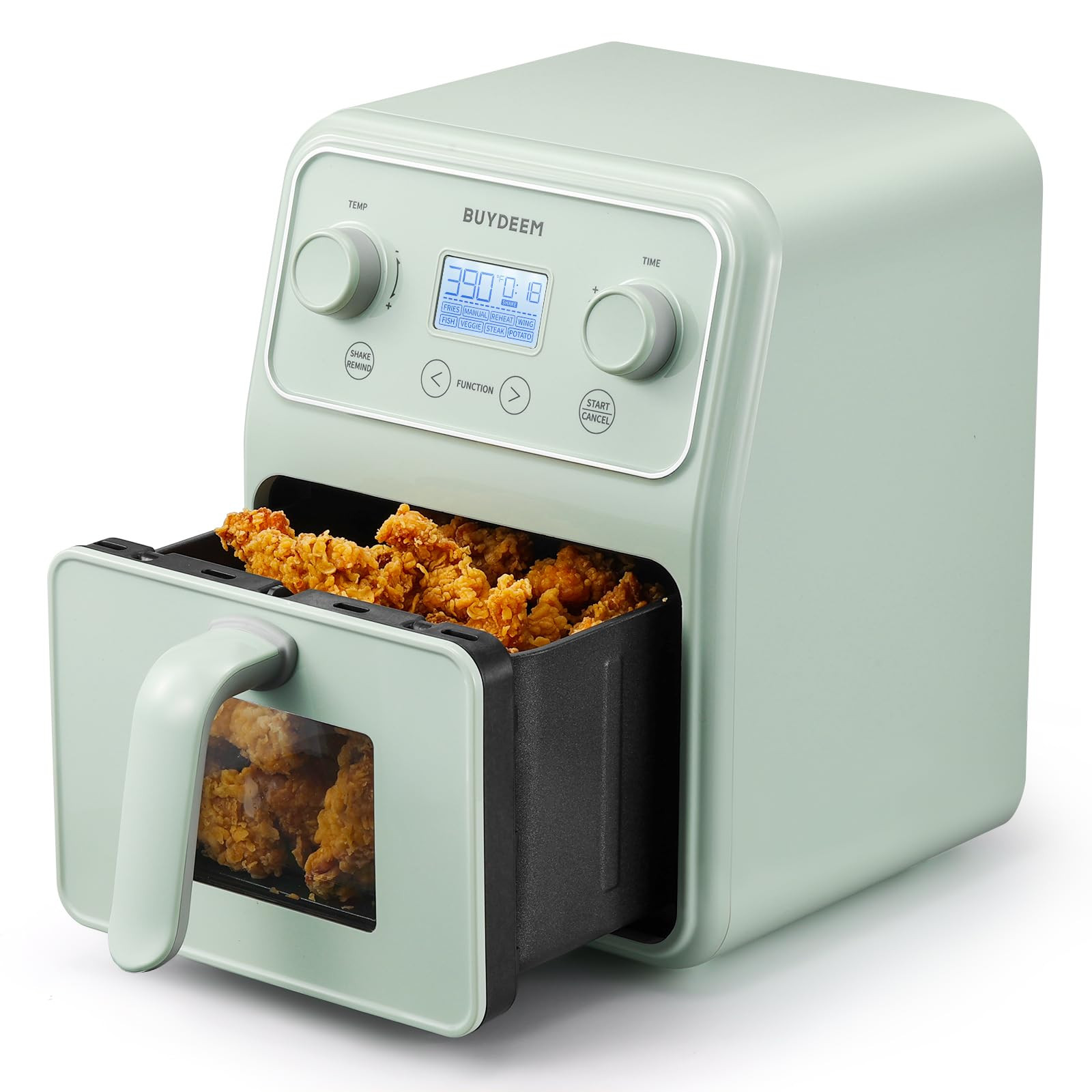 BUYDEEM F51 8-in-1 Air Fryer 4.2QT, Retro Countertop Airfryer Oven with Visible Window, Shake Rem... | Amazon (US)