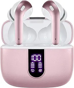TAGRY Bluetooth Headphones True Wireless Earbuds 60H Playback LED Power Display Earphones with Wi... | Amazon (US)