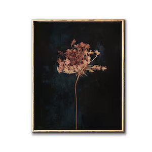 Moody floral printable wall art, Dark botanical downloadable prints | Etsy (US)