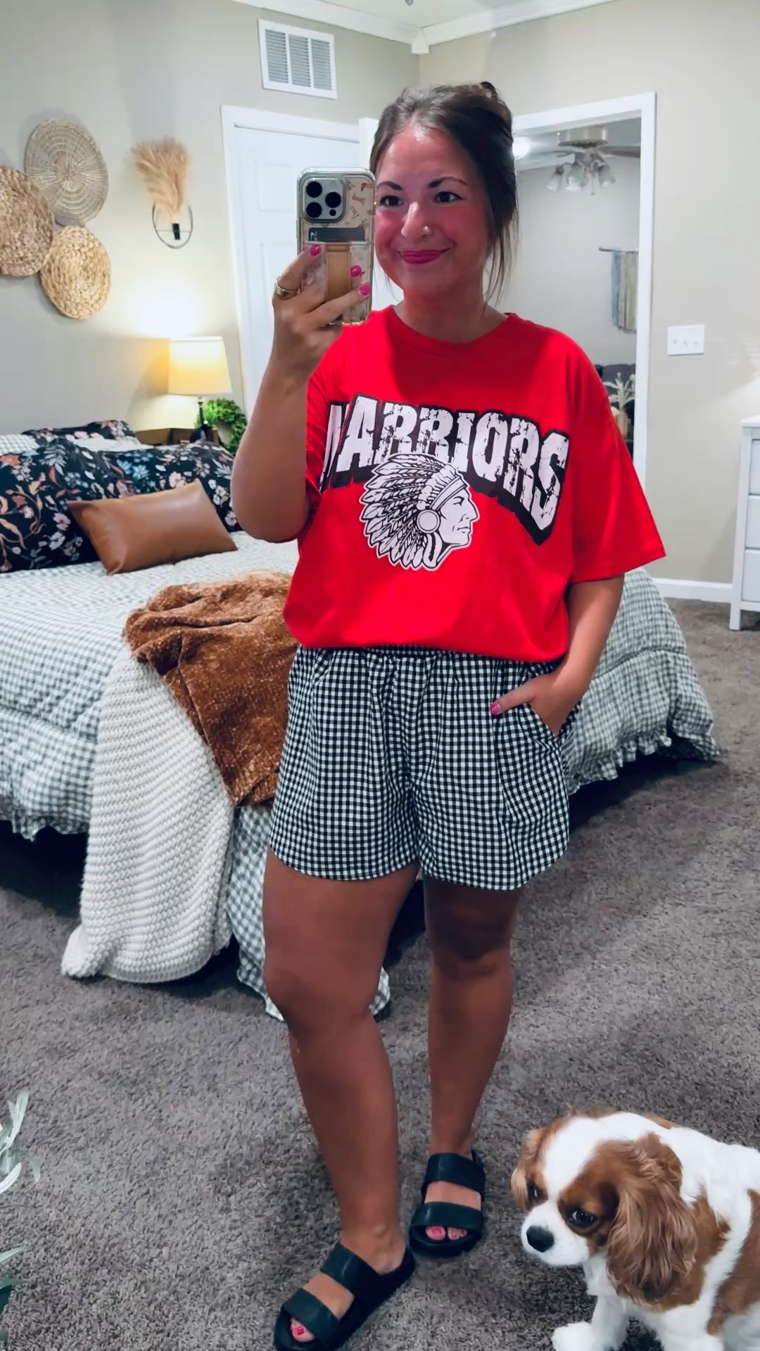 Such a fun Amazon game day look! 🏈❤️ This oversized graphic tee paired with gingham shorts is comfy, cute and perfect for cheering on your team! Everything is linked in my LTK! ✨


sandals: sold out, but linking similar options below!
shorts: fit small // wearing an XL
tee: fits true to size // wearing a large 

 #LTKootd #LTKMidsize