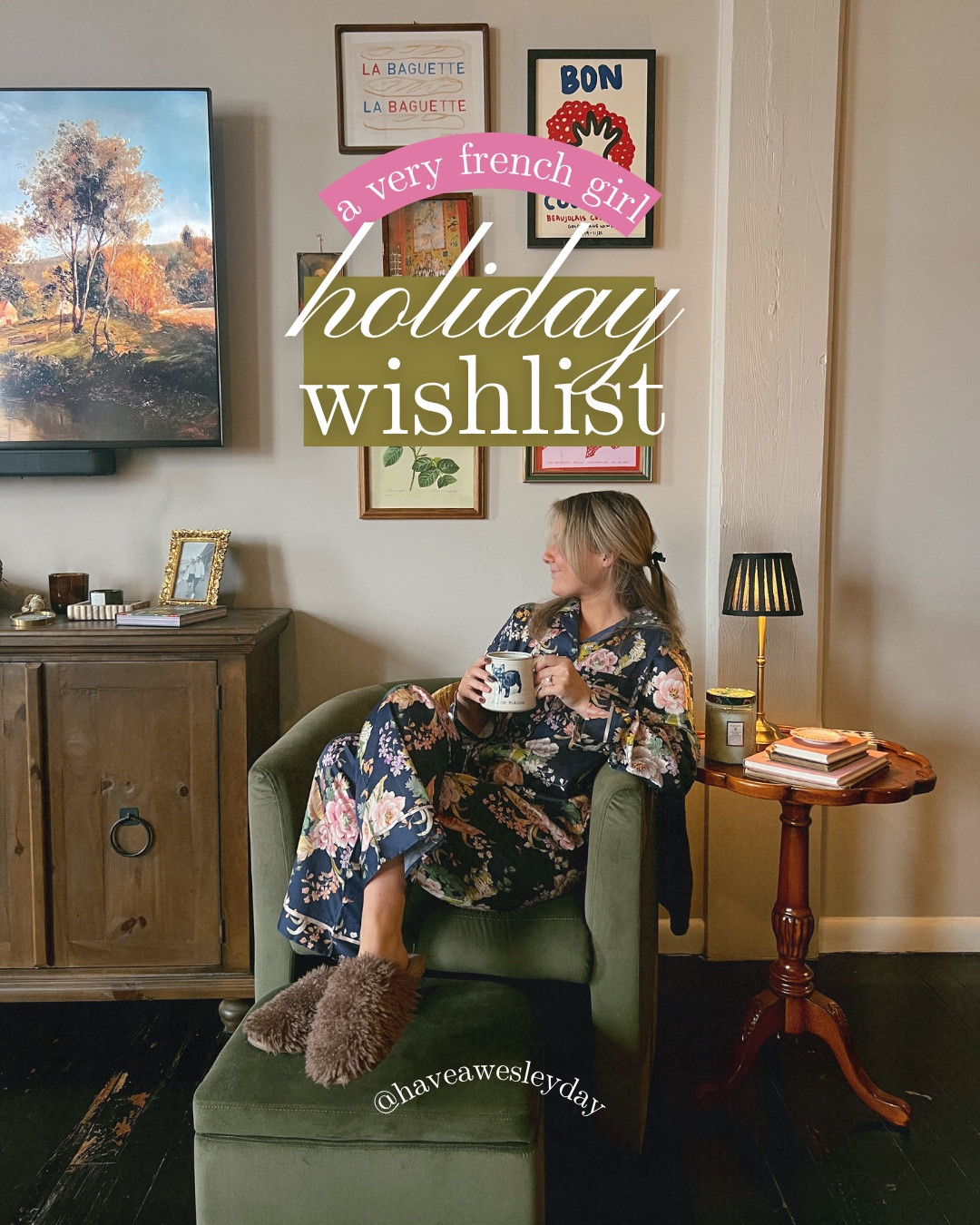 ✨A *Very* French Girl Holiday Wishlist✨ For the aspiring French girl in your life (looking at you, mes chéries), I’ve rounded up a list of some of my favorite items that will spark joy for the chicest girl in your life. 

✈️Bonus: No passport needed! Shop all of my fave Frenchie finds right at @anthropologie. 

✨La Liste…
French Cade Lavender Candle + Trinket Tray + Matchbox 
Croissant Juice Glass
Caudalie Beauty Elixir
Match Cloche, Frenchie Coffee Mug (French market goodies are always a bonus!)
Fiorella Coupe Glasses
Sinna Stemless Glasses
L’Occitane Hand Creme
Paris Baseball Cap
New Ladurée Patisserie Book
Nuxe Body Oil
L’Occitane Almond Shower Oil
Herbs de Provence
+ my cute pjs☁️

Shop all the details in my LTK storefront via the link in my profile. Bisous!💋

#AnthroPartner #AnthroAmbassador #giftguide #giftsforher #chicgifts 

Gift guides for her, Christmas wishlist, holiday gift guide 2025, chic gifts, French girl style, Parisian apartment decor

#LTKSeasonal #LTKGiftGuide #LTKHoliday