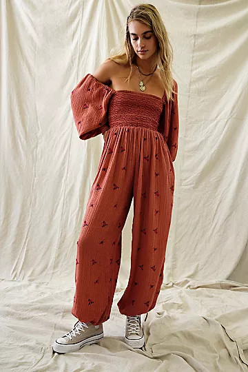 Dahlia Embroidered Jumpsuit | Free People (Global - UK&FR Excluded)