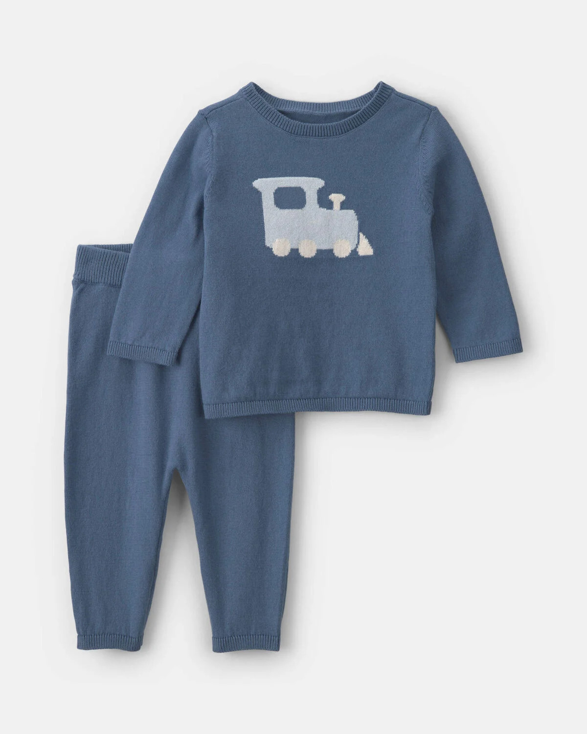 Baby Boy 2-Piece Train Long-Sleeve Top & Pant Set - Blue | Carter's Inc