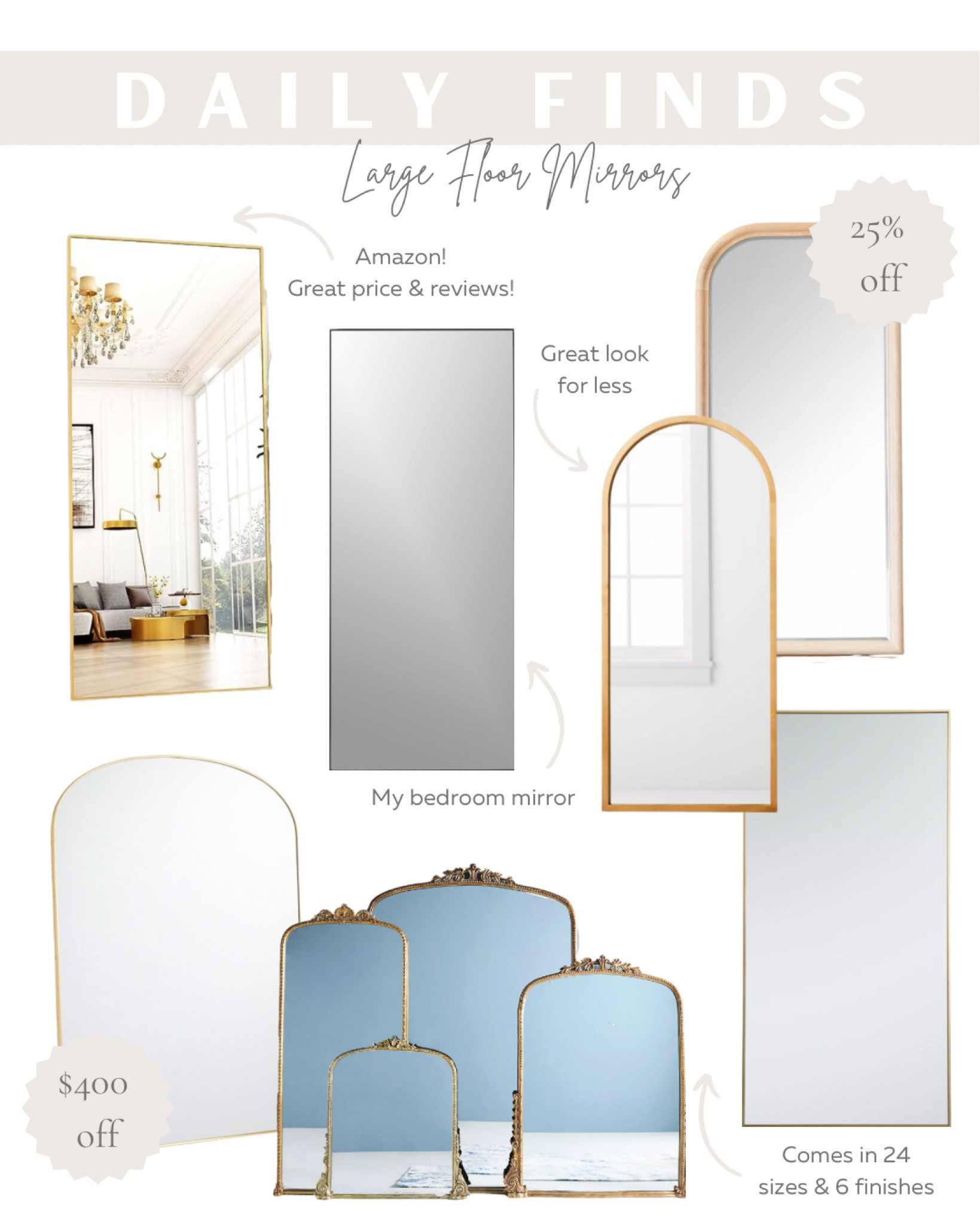 Large floor mirrors, Amazon home, Amazon find, target, McGee and Co, Wayfair, Rejuvenation, arched floor mirror, brass, black, CB2

#LTKstyletip #LTKsalealert #LTKhome