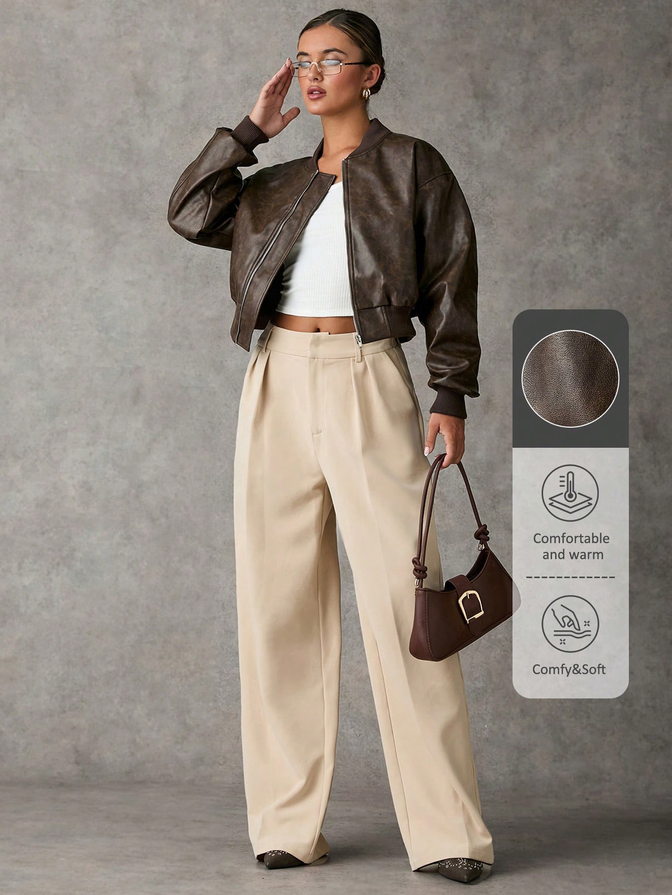SHEIN BAE Women's Fashionable Retro Baseball Collar Jacket, Autumn | SHEIN