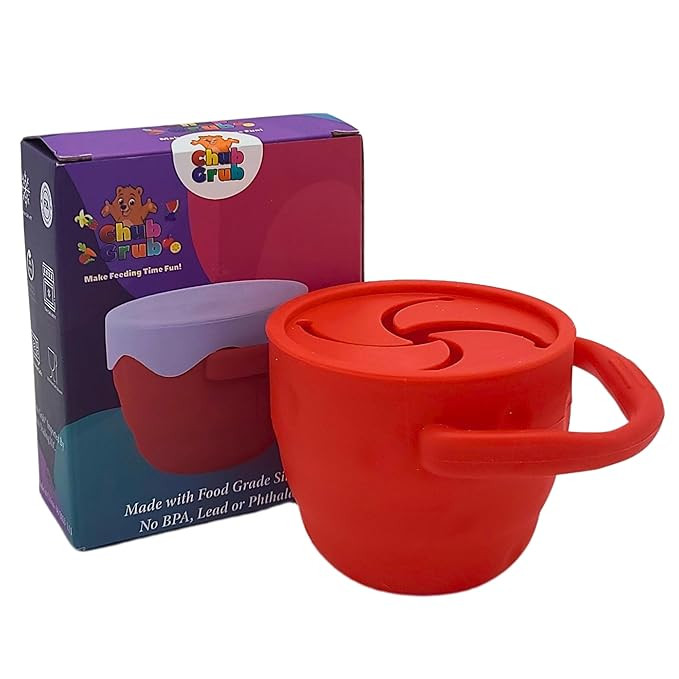 Strawberry Snack Cups For Toddlers Spill Proof | Baby Snack Containers | Toddler Snack Cups | Tra... | Amazon (US)