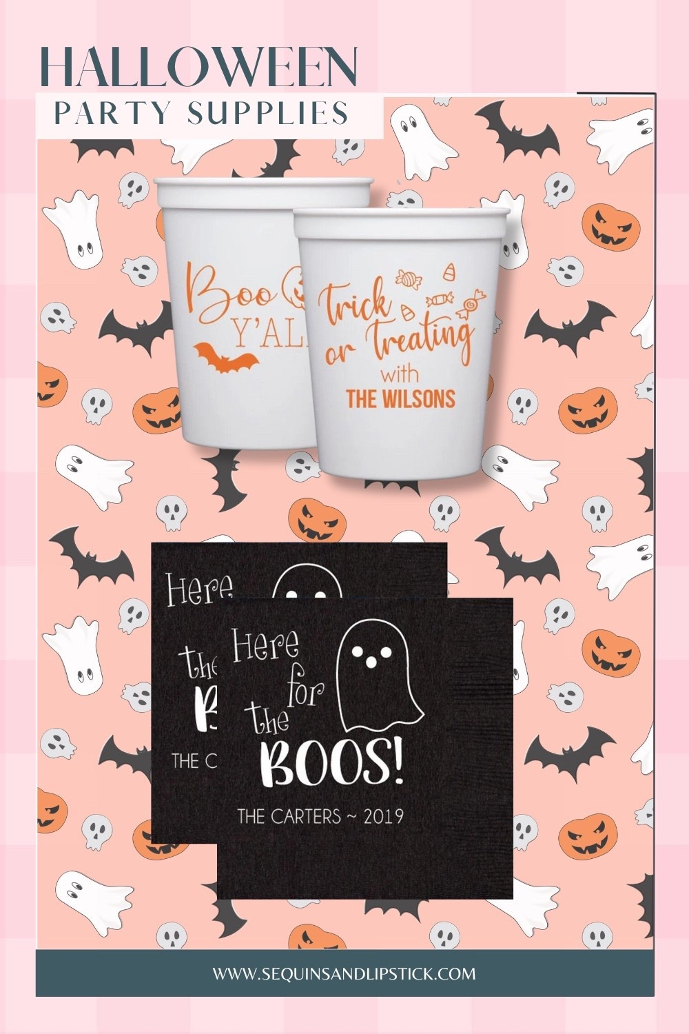 Make your Halloween celebration unforgettable with custom ghost-themed party cups and napkins. These personalized party supplies are perfect for trick-or-treating, school parties, or haunted house gatherings. Guests will love the playful designs like “Here for the Boos” and “Trick or Treat with the Wilsons.” Add them to your Halloween table for festive fun that’s practical and stylish.


#LTKKids #LTKParties #LTKSeasonal
