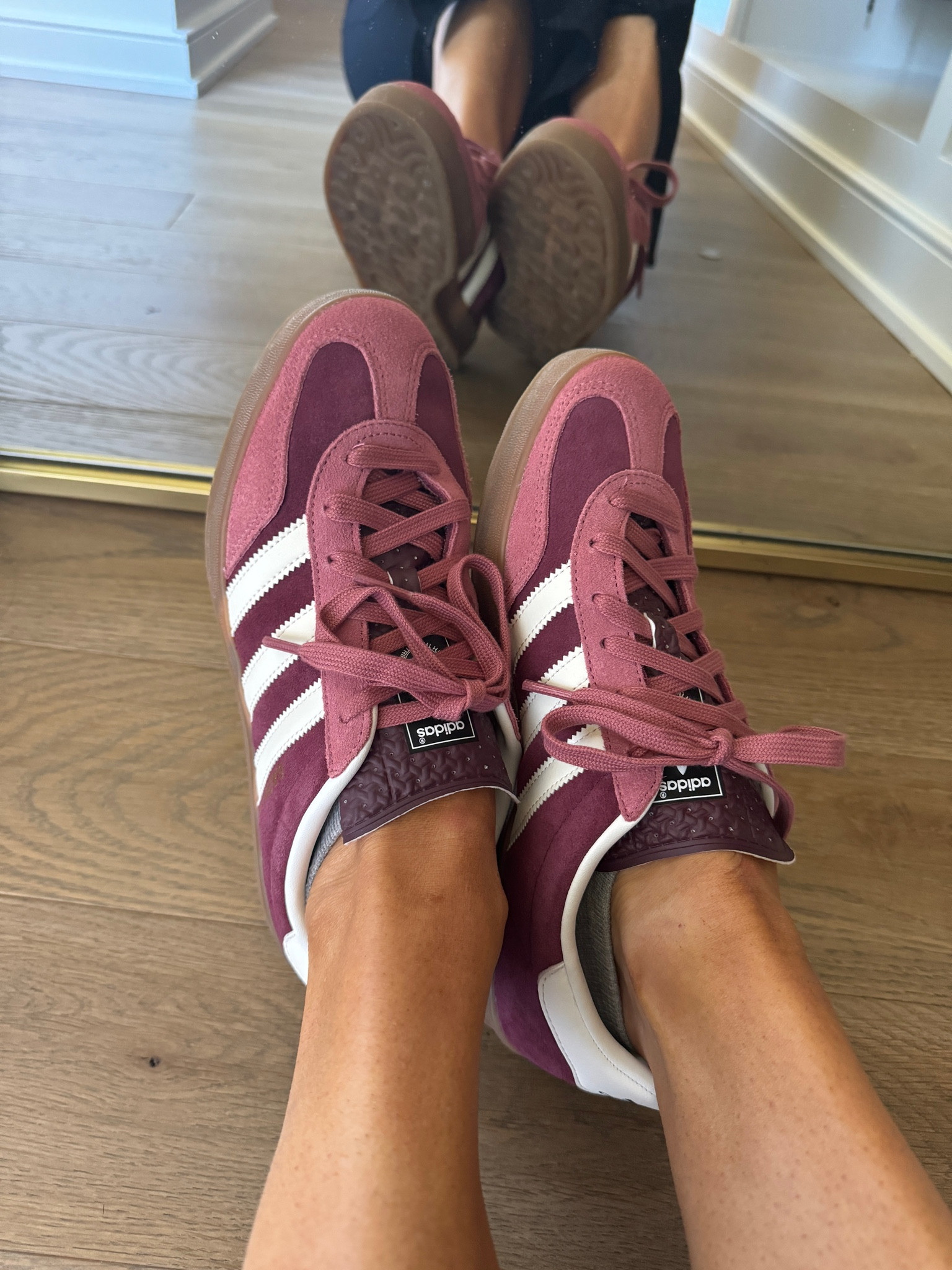 Fall gazelle sneakers! Burgundy/pink color 🍷👌🏼

#LTKShoeCrush