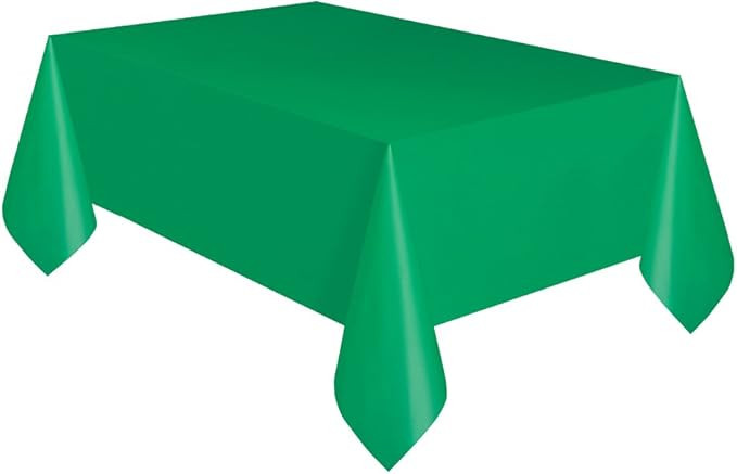 Green Plastic Tablecloth, 108" x 54" | Amazon (US)