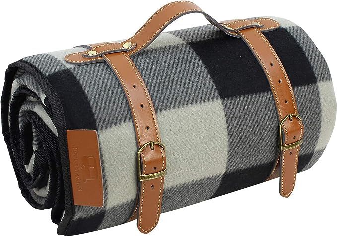 PortableAnd Extra Large Picnic & Outdoor Blanket 3 Layers Water-Resistant Handy Mat Tote Spring S... | Amazon (US)