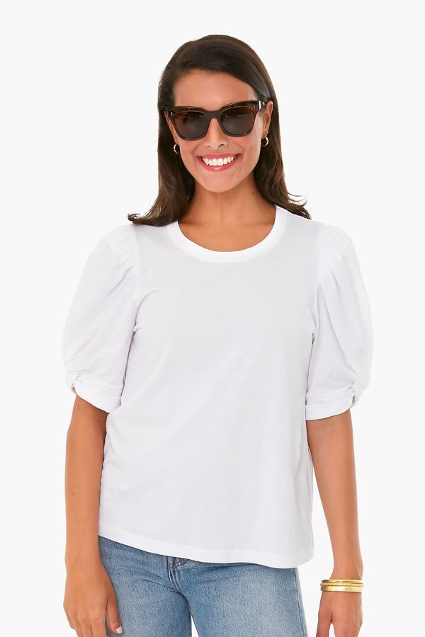 White Vesty Puff Short Sleeve Crewneck | Tuckernuck (US)