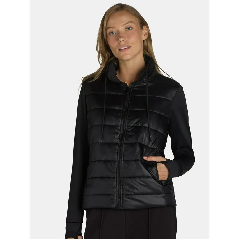 Avia Women’s Quilted Jacket with Long Sleeves, Sizes XS-XXXL | Walmart (US)