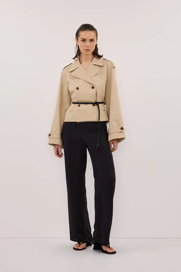 GABRIEL NATURAL CROPPED TRENCH COAT | DISSH