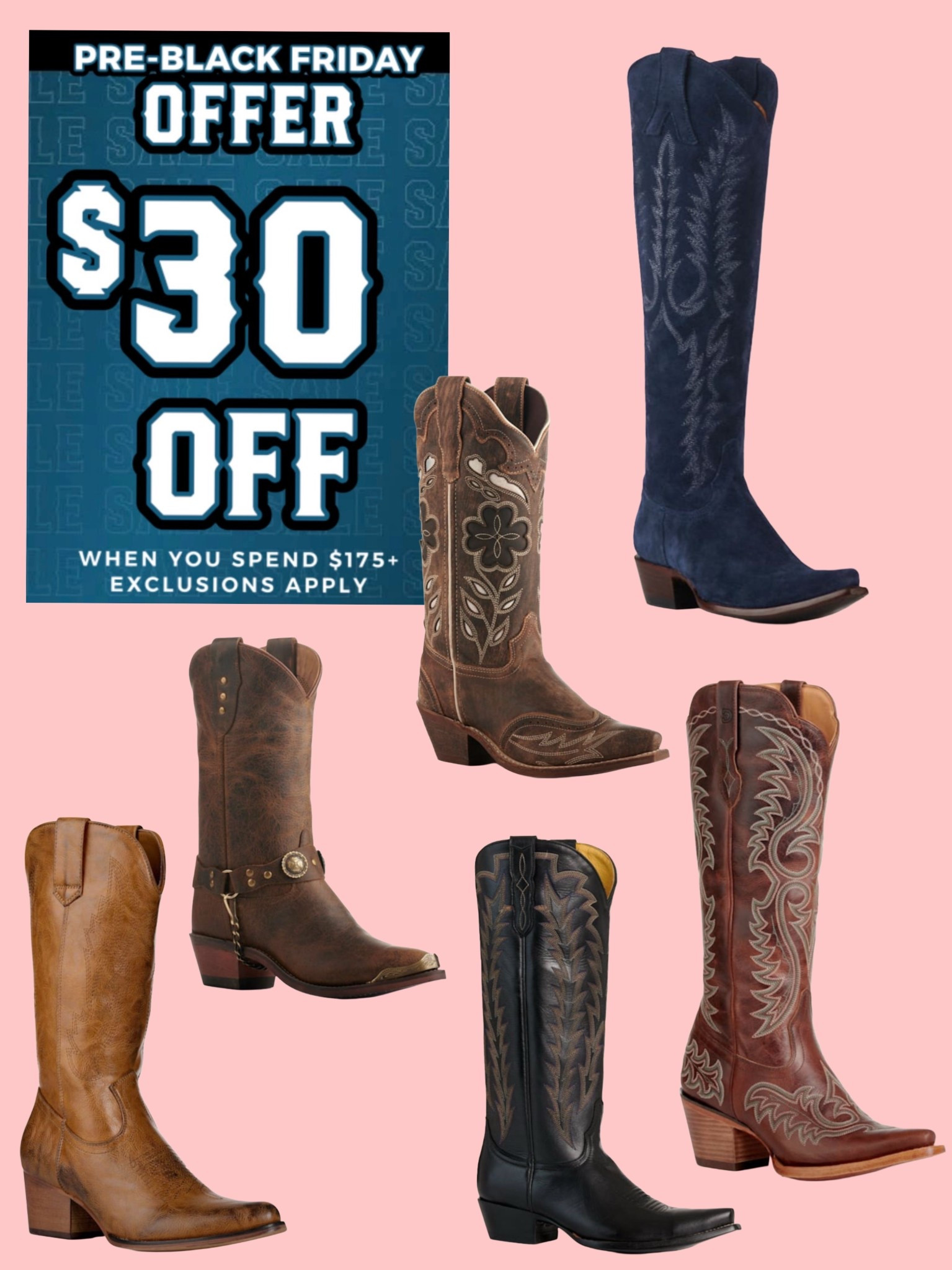 Pre- Black Friday sale! Save on western boots for her or him. All styles here are women’s 😍

#LTKSeasonal #LTKCyberWeek #LTKSaleAlert