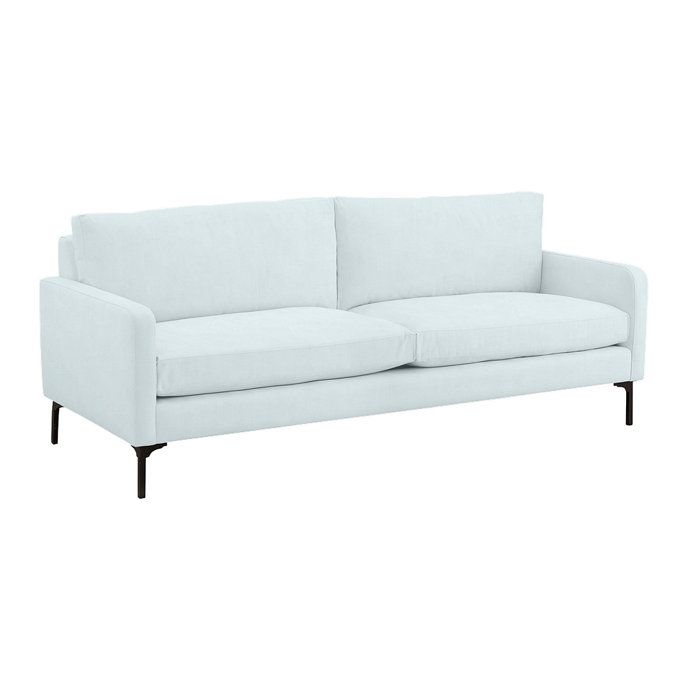 Truitt Upholstered White Fabric Sofa | Ballard Designs, Inc.