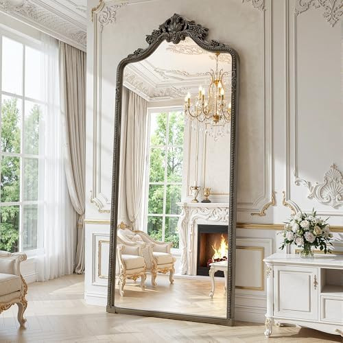 71"x32" Bronze Arched Full Length Mirror with Stand, Full Body Mirrors for Leaning or Hanging, Tr... | Amazon (US)