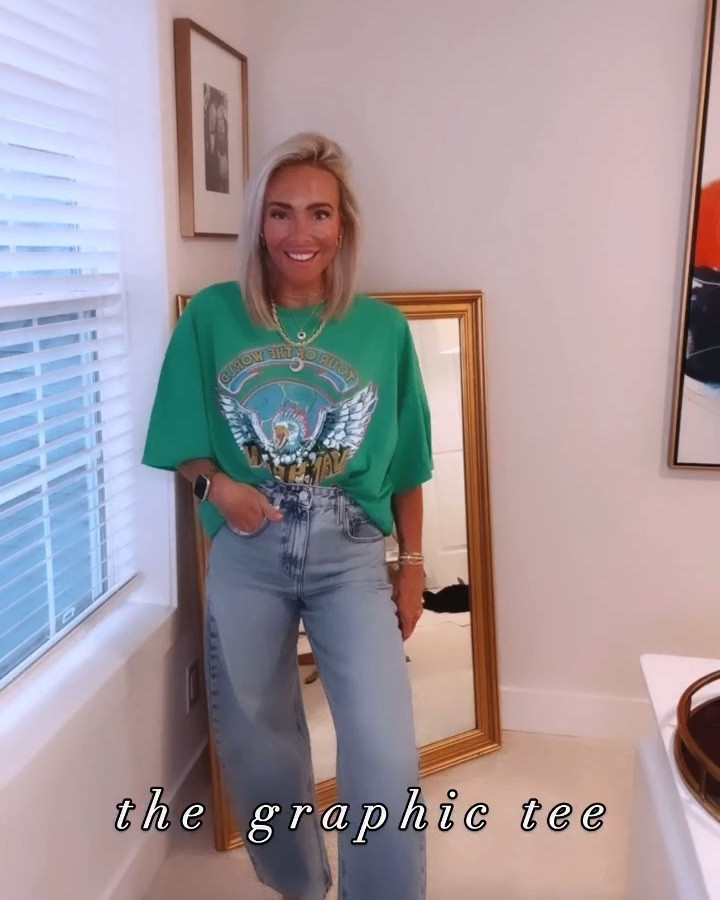 Wearing One Size in the Tee (NOTE: THE TEE IS AVAILABLE ON PRE-ORDER. IT SAYS ARRIVES IN NOVEMBER BUT REVOLVE ALWAYS GETS ITEMS IN MUCH SOONER THAN THE DATES PROVIDED - I WOULD EXPECT THEM TO ARRIVE IN UNDER 60 DAYS SO ORDER NOW WHILE YOU CAN!!!!) I linked similar options IF you can’t wait 30-60 days! 🙃

Wearing a 26 in the jeans (you can size down in these - i ordered a 25 too), and an XS in the leggings / 9 in the sandals. 🩷🙌 I LOVE THESE SANDALS I HAVE THEM IN ALL BLACK TOO! They are SO COMFY and worth spending your $$ on! Trust me 🙏

THE GRAPHIC TEE WE ALL SHOULD BE LIVING IN! 🤌 Also these jeans are now my #1 most favorite Jean and these LEGGINGS are AMAZING and from Target! I had no idea how incredible Target’s leggings would be! 

Highly recommend all the products I have on today and have linked every single exact item below! 

Happy shopping! 🛍️ 

Xoxo,
CeCe 🙏🤌🩷🙌⭐️🔥😉💎☀️🍂#LTKSkinCare #LTKSkinRoutine #LTKWorkWear #LTKMidSize #LTKBridal   

#LTKOver40 #LTKSaleAlert #LTKBeauty #LTKSeasonal #LTKShoeCrush #LTKParties #LTKFindsUnder50 #LTKFindsUnder100 #LTKVideo #LTKHome #LTKU #LTKTravel #LTKSummerSales #LTKPlusSize #LTKStyleTip #LTKBump #LTKActive