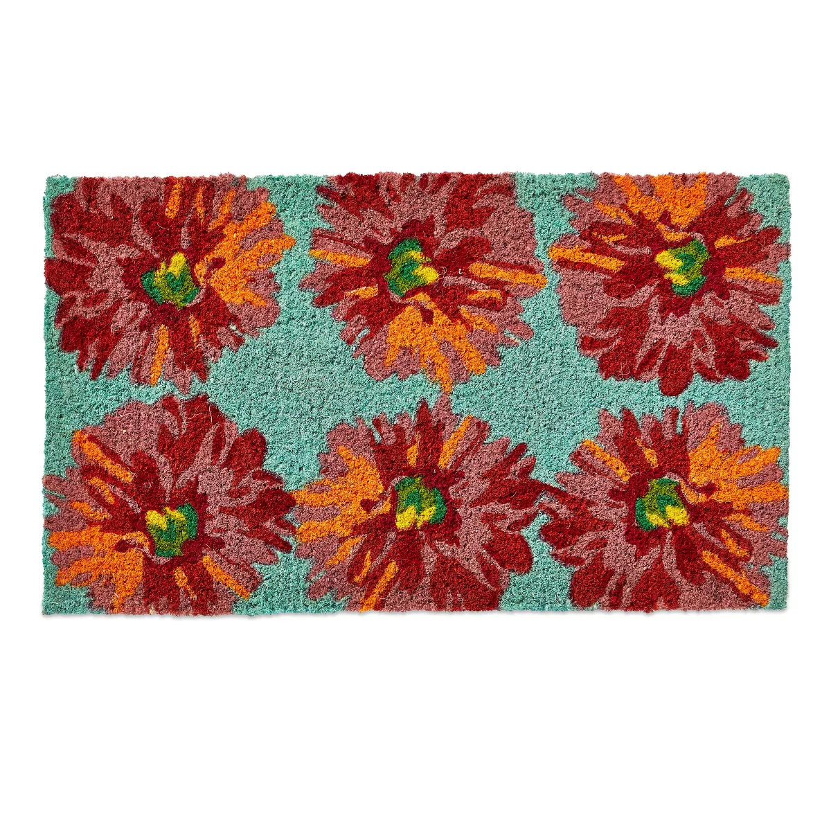 TAG 1'6" x 2'6"  Blooming Coir Mat Rectangle Indoor and Outdoor Coir Door Welcome Mat | Target