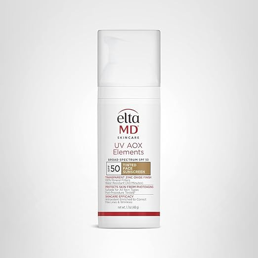 EltaMD UV AOX Elements Tinted Mineral Face Sunscreen Lotion, Tinted Moisturizer for Face SPF 50 w... | Amazon (US)