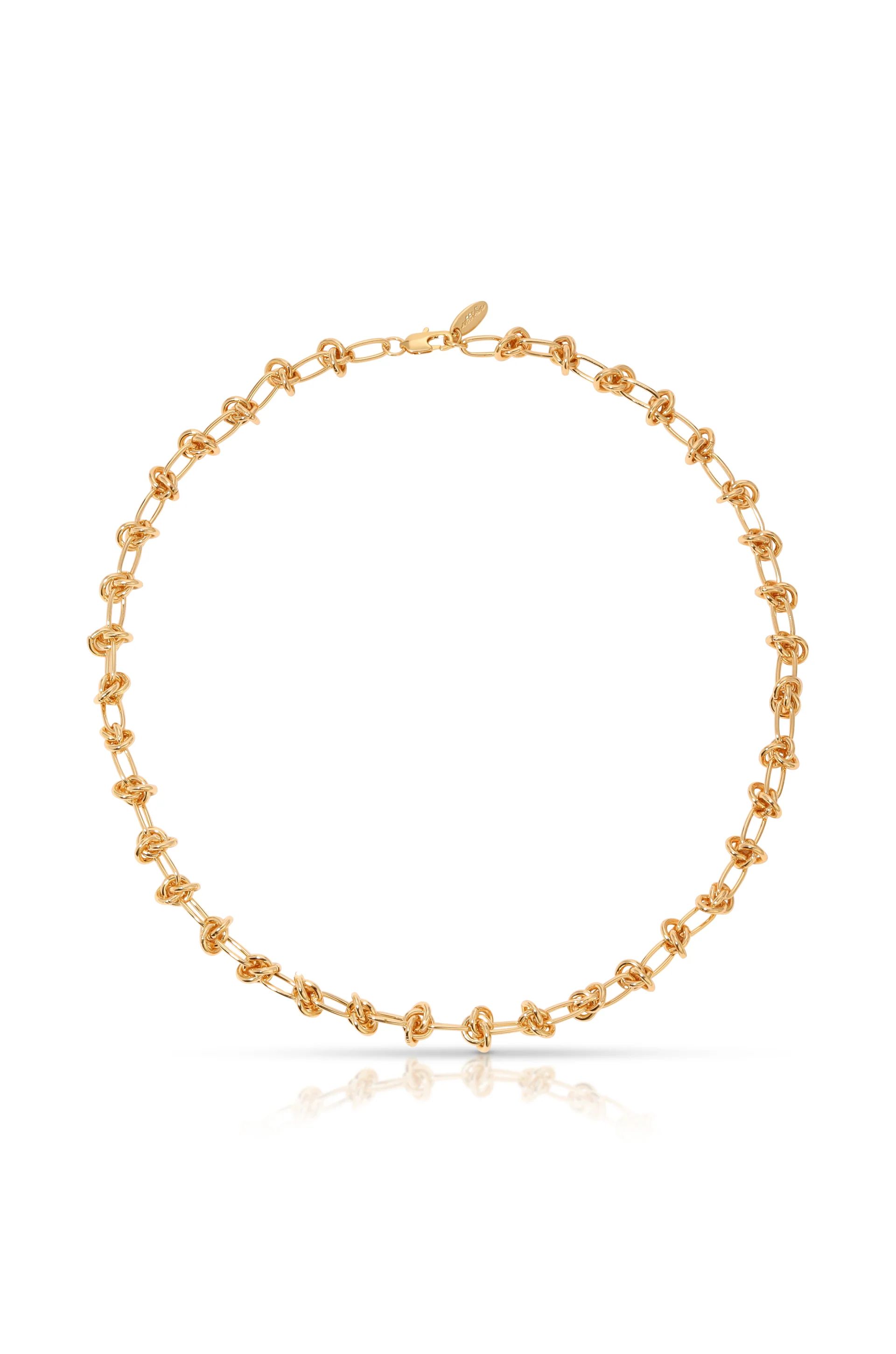 Knotted Chain 18k Gold Plated Necklace | Ettika