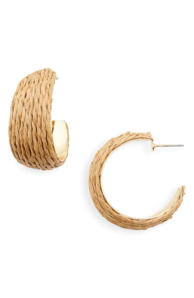 Raffia Hoop Earrings | Nordstrom