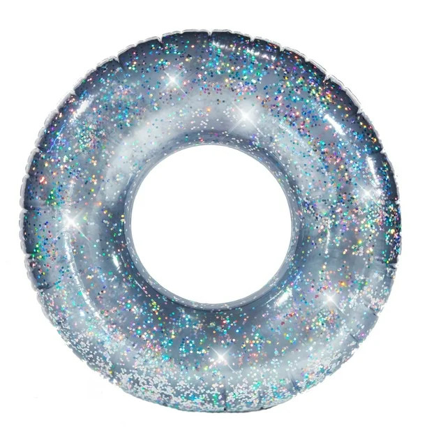 Glitter Pool Tube 48"- Silver Glitter | Walmart (US)