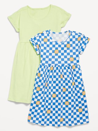Short-Sleeve Swing Dress 2-Pack for Girls | Old Navy (US)