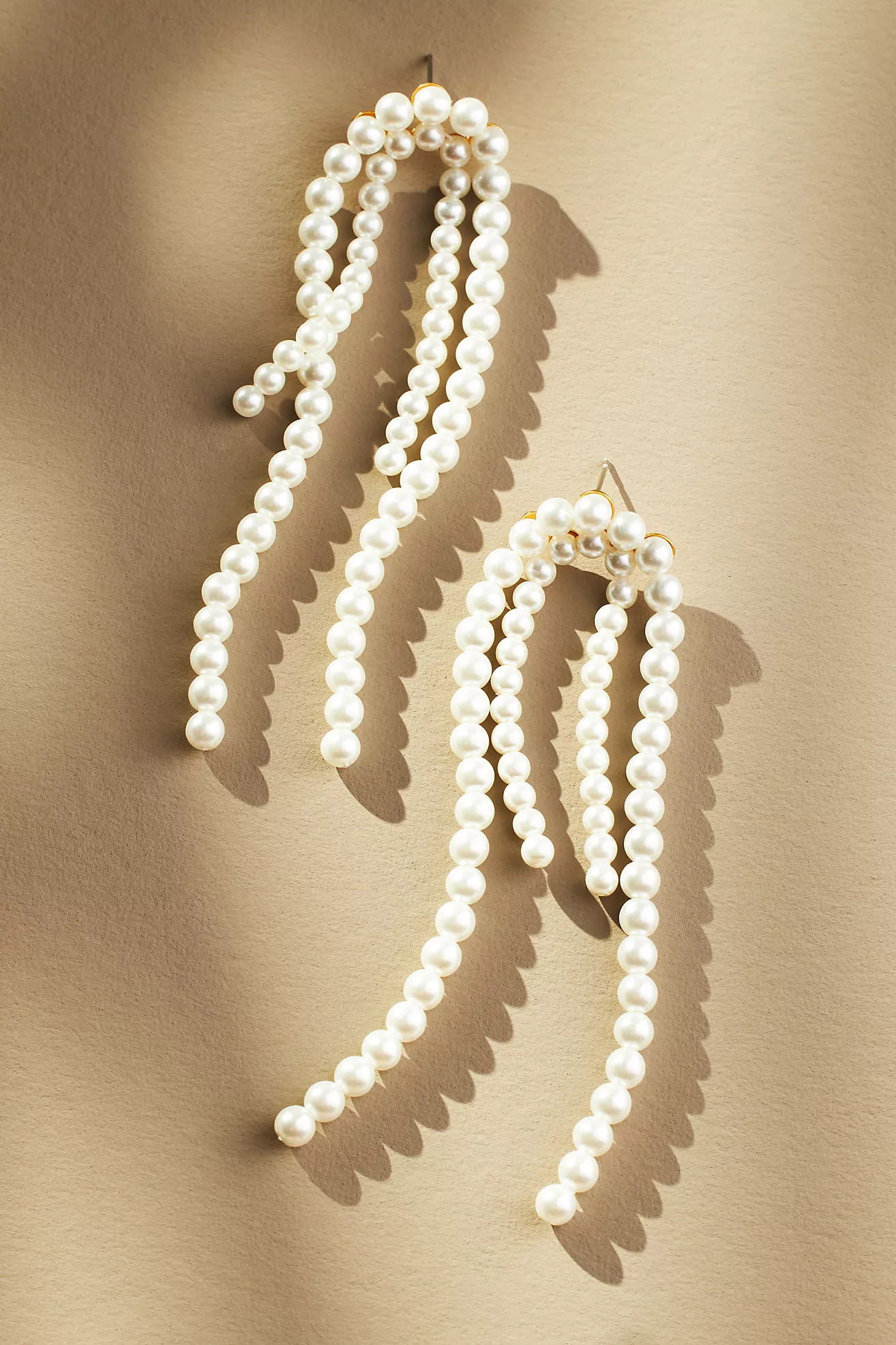 Layered Pearl Strand Earrings | Anthropologie (US)