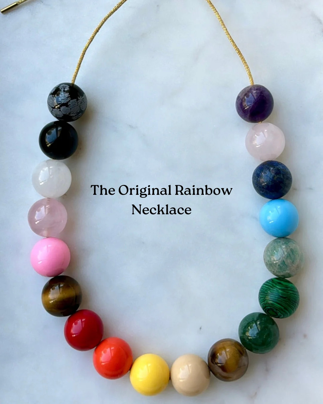 Prism Royale Bubblegum Beaded Necklace - Customizable Luxury | La Lumiere New York | La Lumiere NY