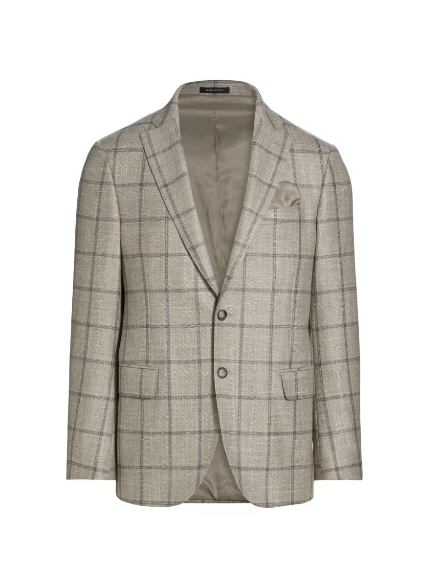 COLLECTION Plaid Wool-Blend Sportcoat | Saks Fifth Avenue