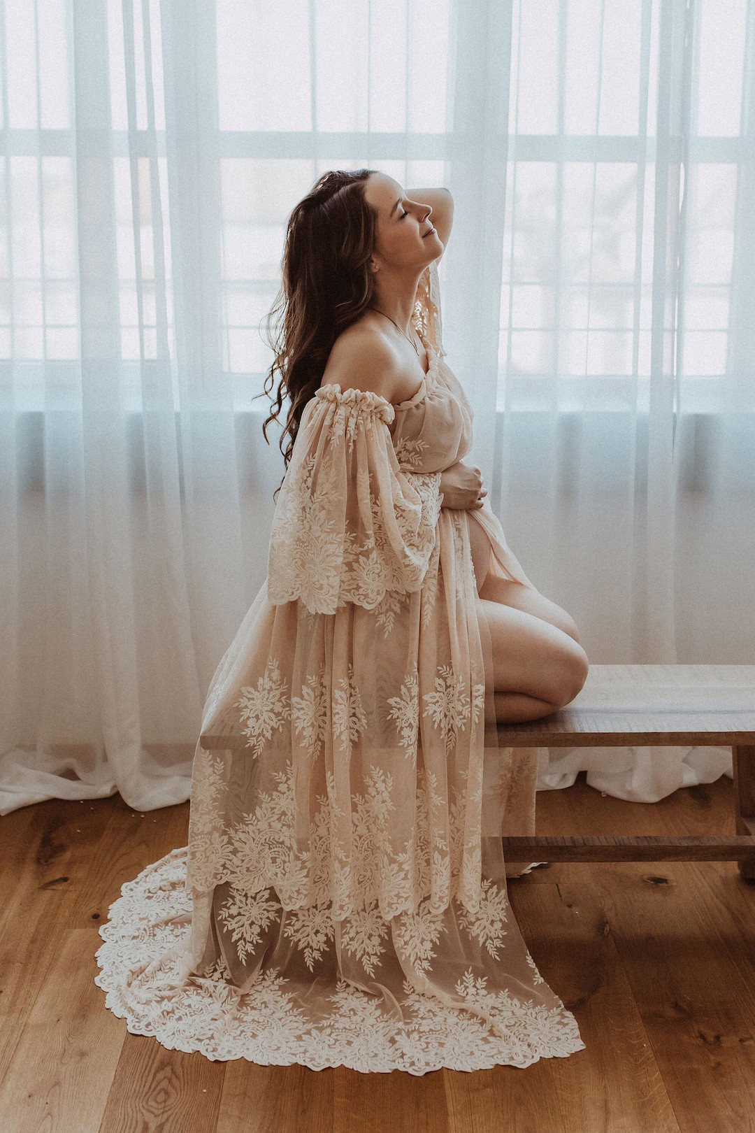 Rosali Women's Boho Two-pieces Set Lace Vintage Top and Skirt Maternity Session Pregnancy Photo S... | Etsy (US)