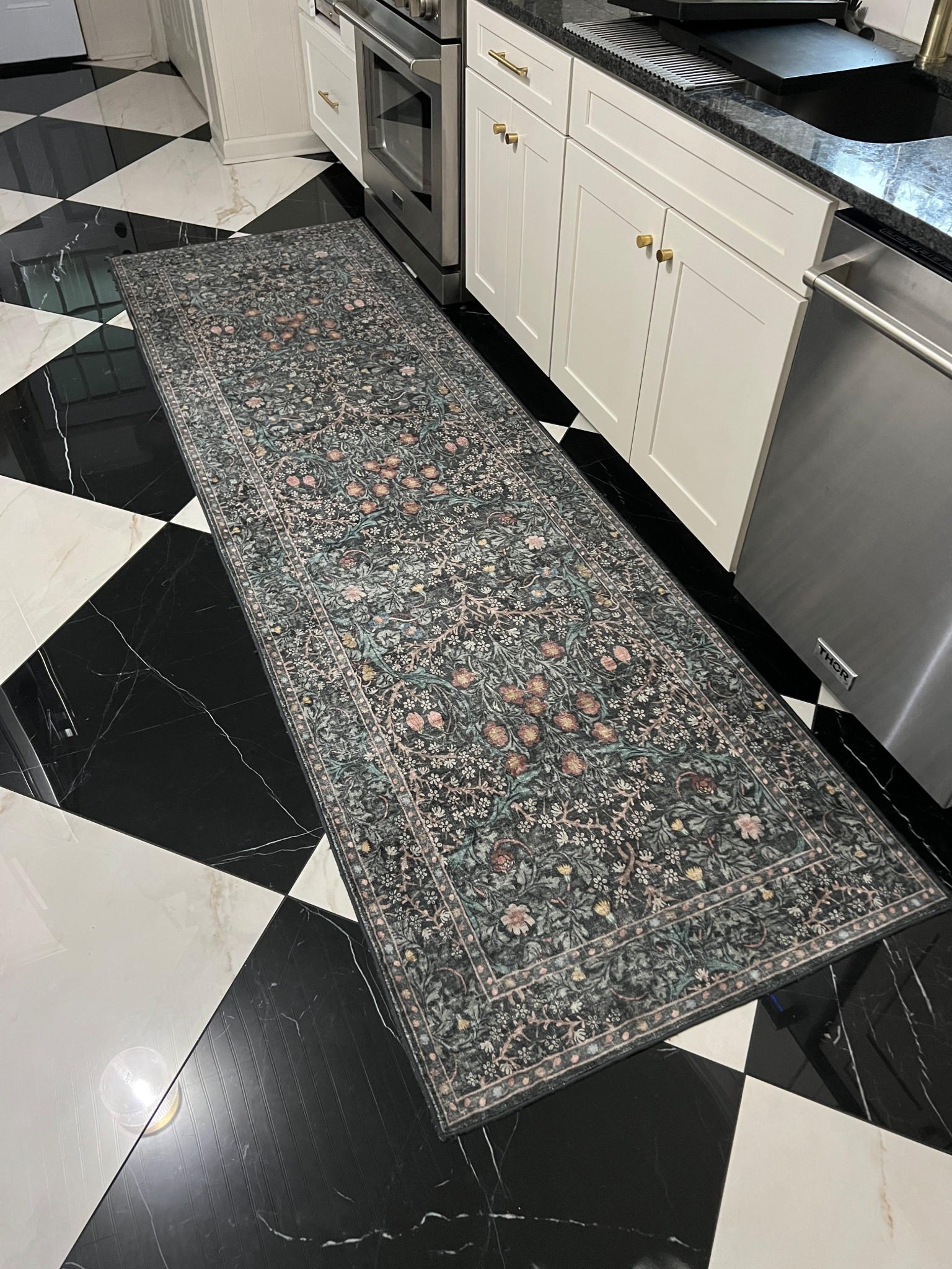 My viral kitchen rug is back in stock! It disappeared on Amazon for months and just randomly appeared again, so get it while you can. It’s super soft, easy to spot clean, and has a nonslip backing that actually keeps it in place on our polished tile floors. And the pattern and colors are SO pretty for the fall and winter.

I clean any spills on it with Folex, and I also linked our floor tiles and the cleaner we use on that too.

#LTKHome #LTKSeasonal