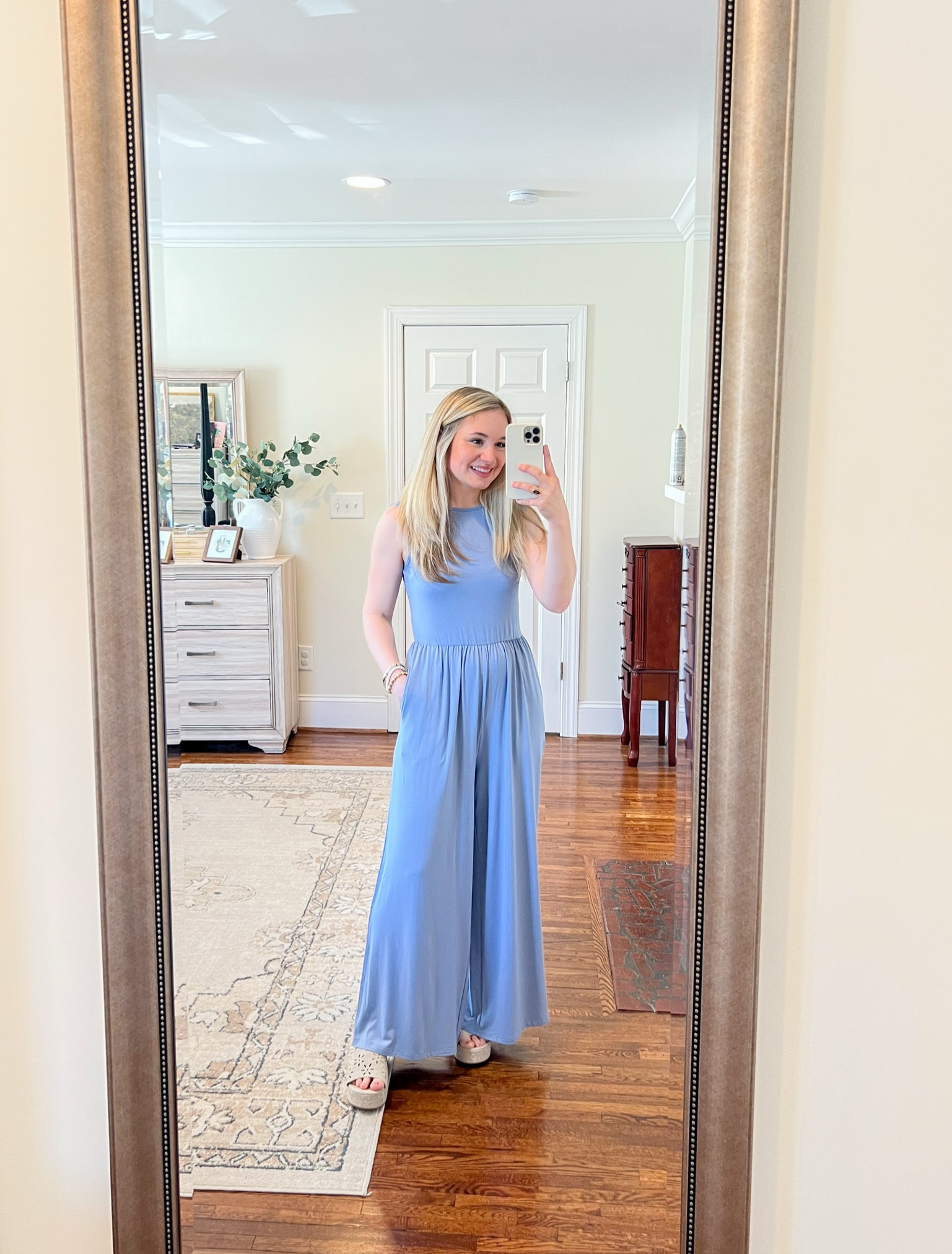 The softest and most flattering jumpsuit. Would be perfect for work and church! Runs true to size! 

#LTKSeasonal #LTKFindsUnder50 #LTKMostLoved