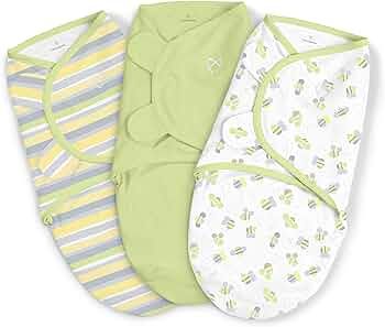 SwaddleMe Original Swaddle - Size Small/Medium, 0-3 Months, 3-Pack (Busy Bees) Easy to Use Newbor... | Amazon (US)