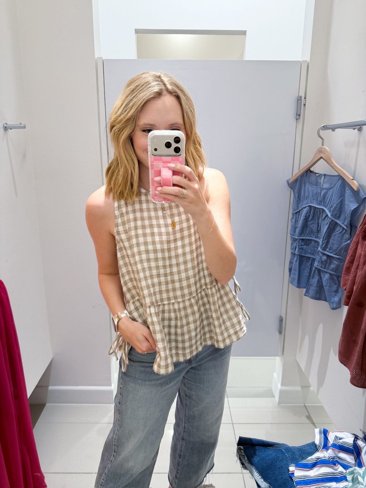 Found this gorgeous checkered top at my Loft try on. Cute side ties. Yes - it had to come home with me 😉

//
Checkered top
Summer tops
Gingham tops

#LTKgrwm #LTKootd #LTKdayinmylife