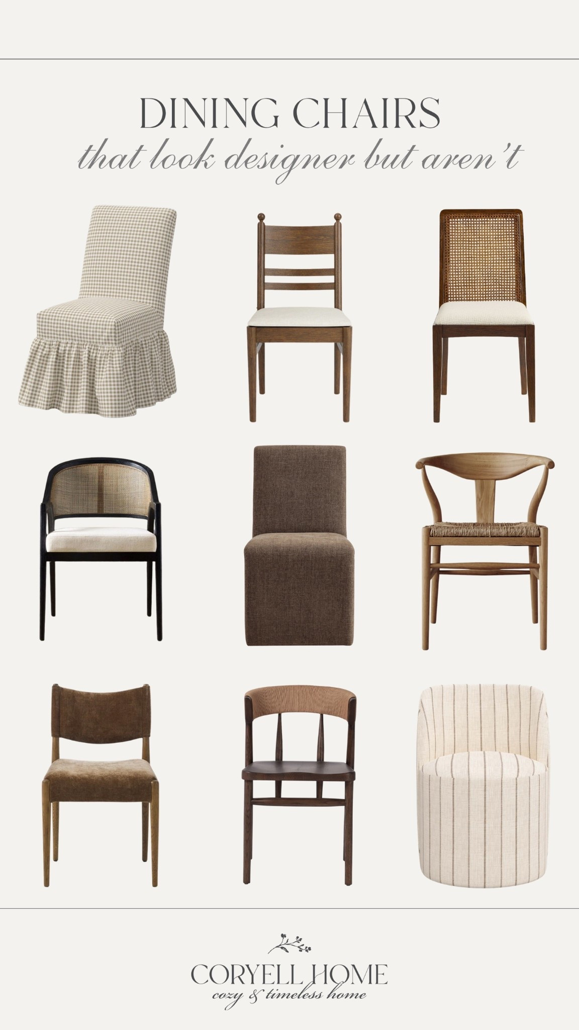 Dining chairs that look designer, but are a more affordable price point! 🤎 Absolutely love these for a neutral dining room. 

#LTKHome