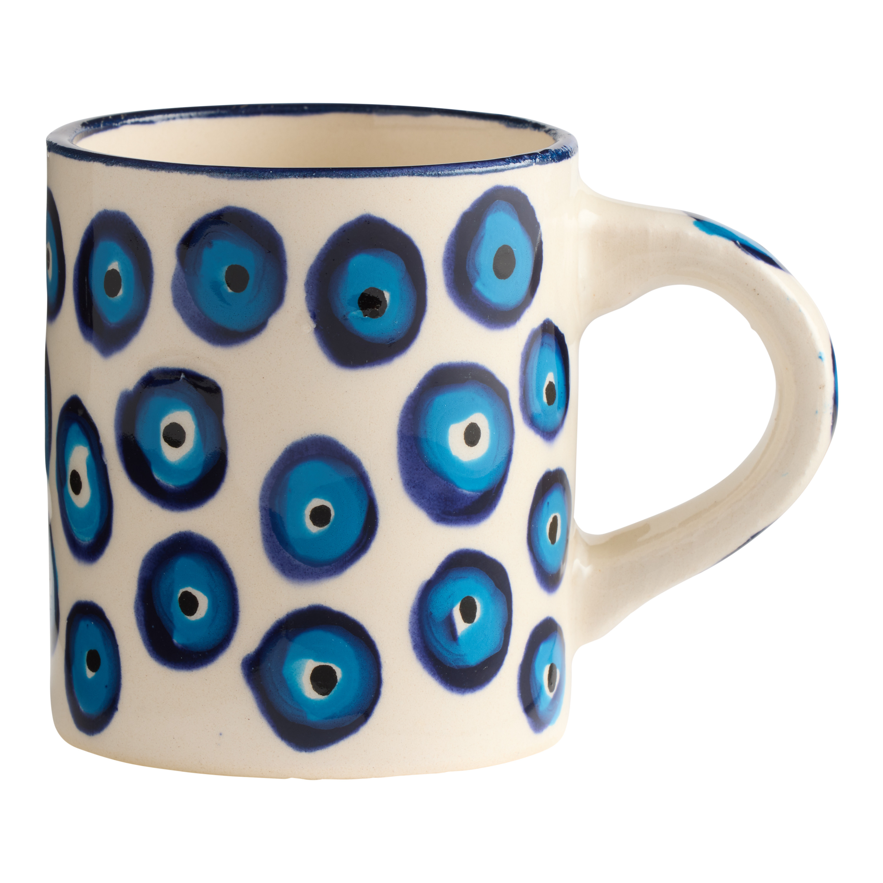 Turkish Artisan Evil Eye Hand Painted Ceramic Espresso Mug | World Market