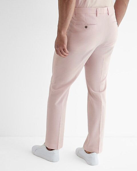 Slim Light Pink Wool-blend Modern Tech Suit Pant | Express