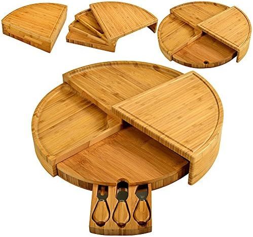 Picnic at Ascot Patented Bamboo Cheese/Charcuterie Board with Knife Set-Stores as a Compact Wedge-Op | Amazon (US)