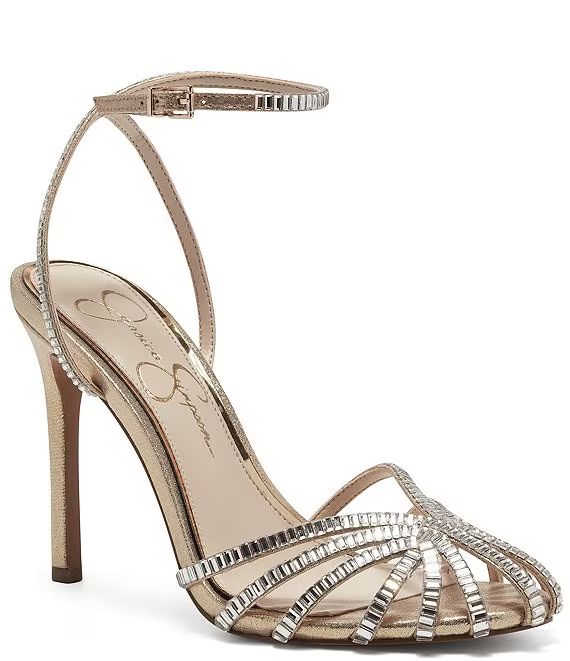 Jileta Jewel Embellished Ankle Strap Dress Sandals | Dillard's