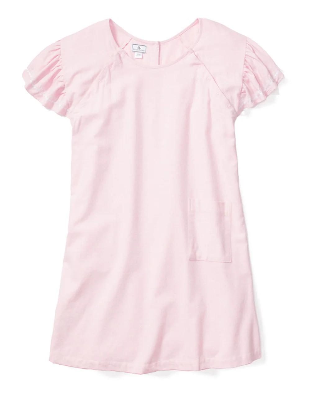 Women's Pink Flannel Hospital Gown | Petite Plume